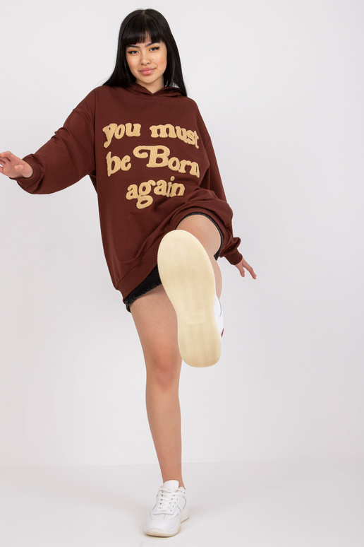 Pruun dressipluus kapuutsiga ja...