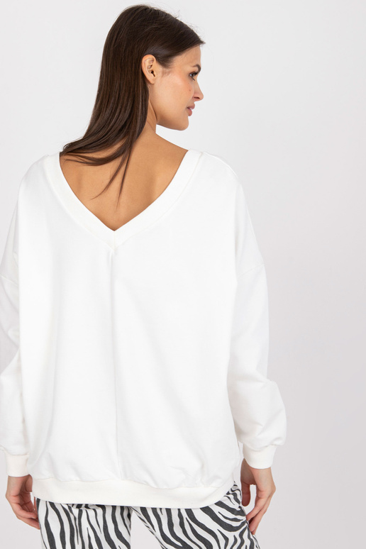 Ecru puuvillast oversize trükiga...