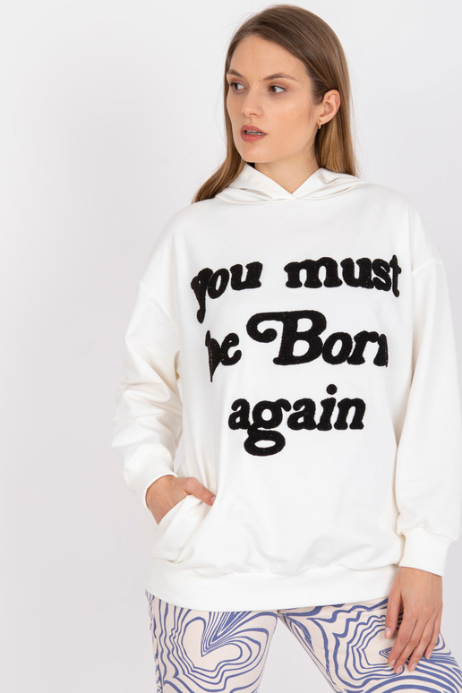 Ecru dressipluus oversize kapuutsiga...