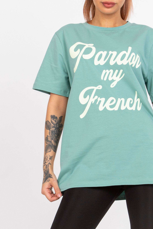 Jade Green Cotton vabaaja T-särk