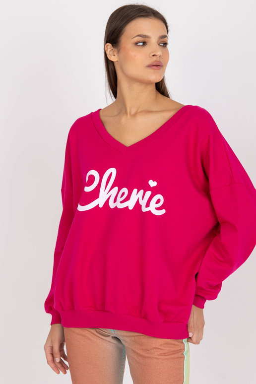 Fuksia-valge lahtise mustriga pikkade...