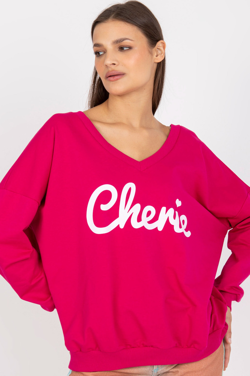 Fuksia-valge lahtise mustriga pikkade...