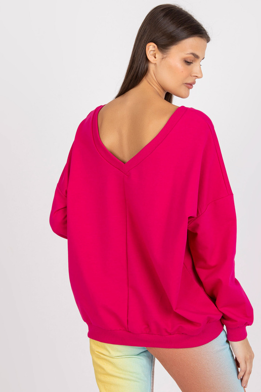 Fuksia-valge lahtise mustriga pikkade...