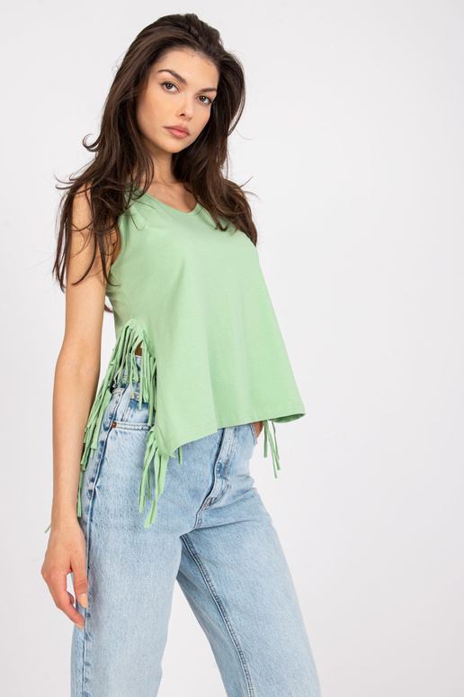 Roheline puuvillane tutitopp