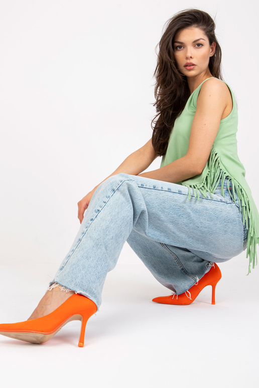 Roheline puuvillane tutitopp