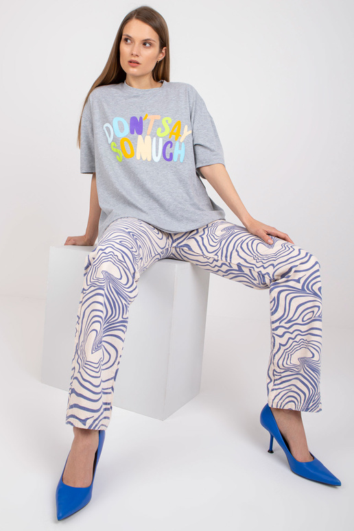 Halli melanž ülisuure trükiga T-särk