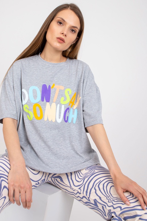 Halli melanž ülisuure trükiga T-särk