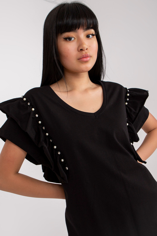 Must puuvillane vabaaja volangidega... Must puuvillane vabaaja volangidega...