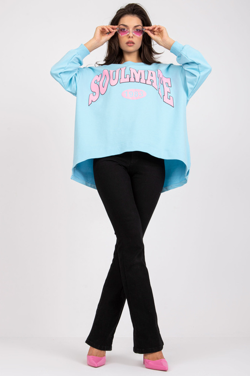 Helesinine ja roosa värvilise trükiga...