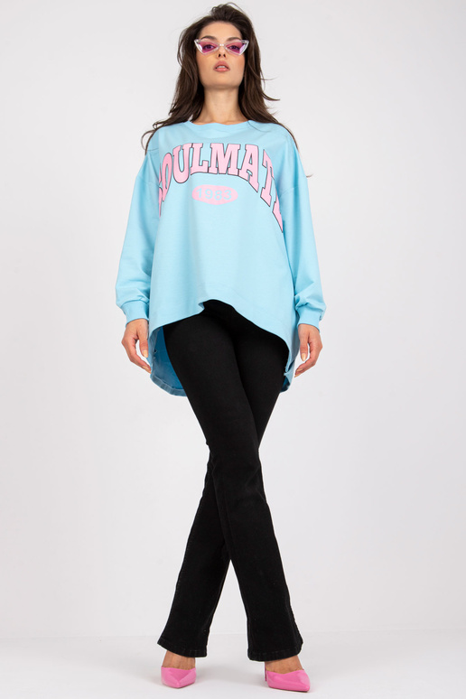 Helesinine ja roosa värvilise trükiga...