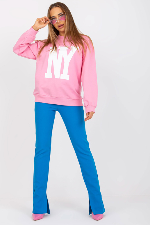 Roosa dressipluus ilma kapuutsi trükita