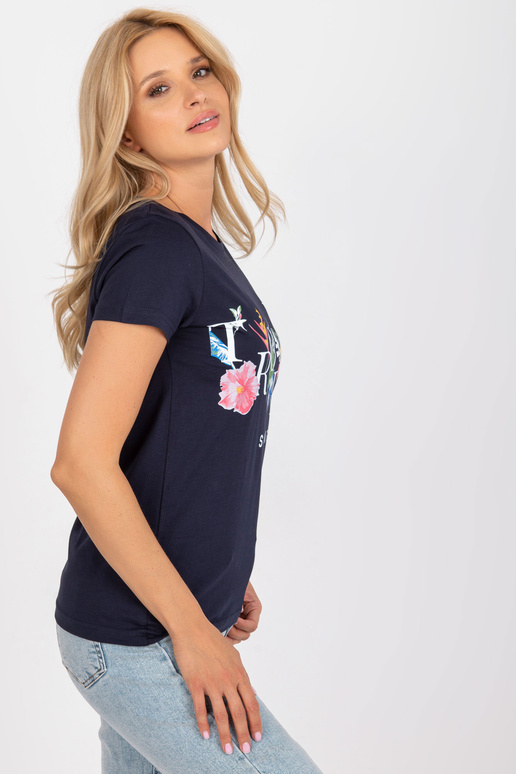 Meresinine värvilise trükiga T-särk