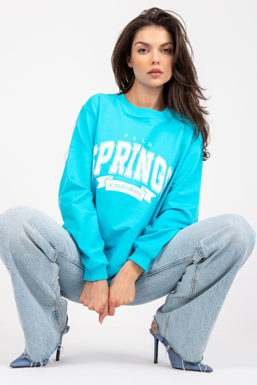 Sinine ja valge oversize kapuutsita...