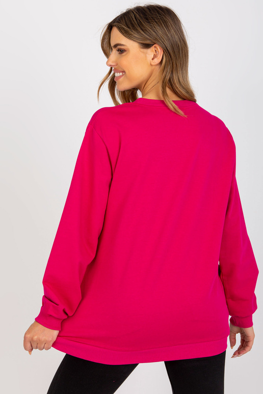 Fuksia-valge kapuutsiga dressipluus...