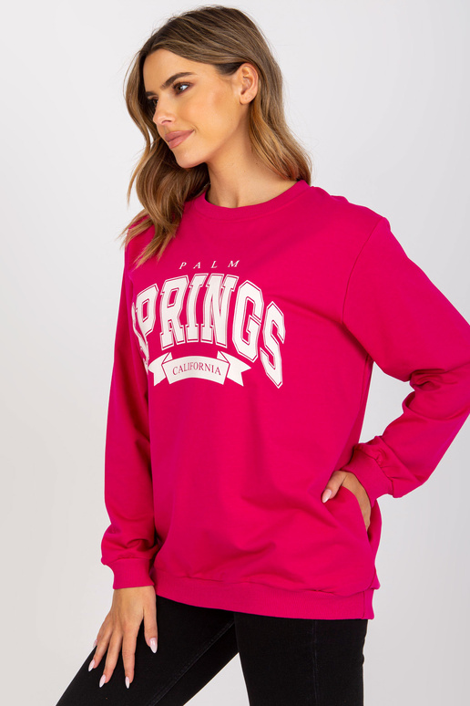 Fuksia-valge kapuutsiga dressipluus...