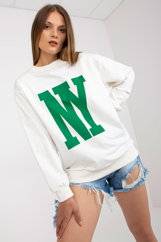 Valge puuvillase mustriga dressipluus