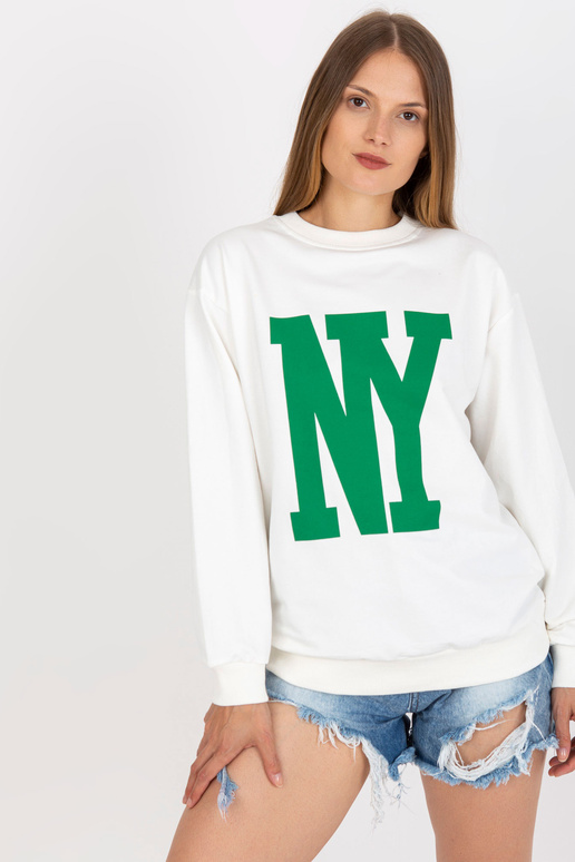 Valge puuvillase mustriga dressipluus