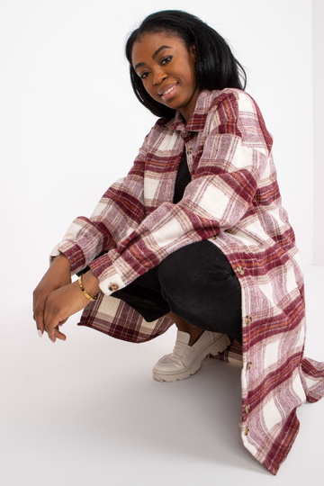 Burgundia ja valge pikk...