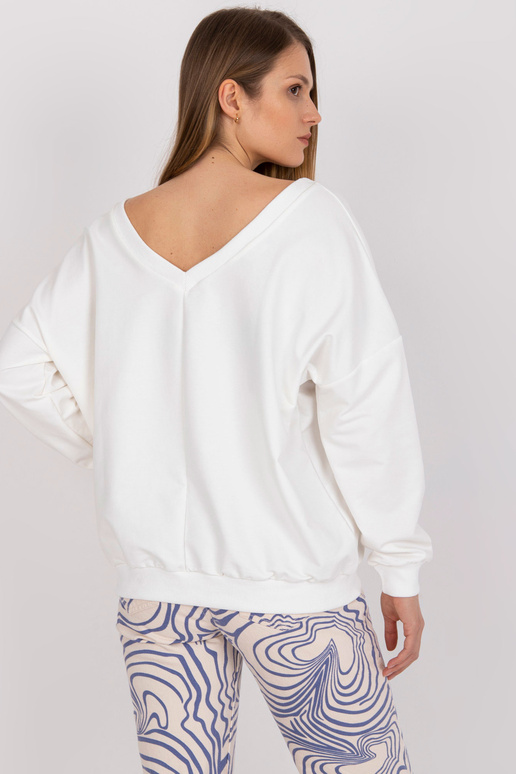 Ecru-sinine puuvillane oversize...