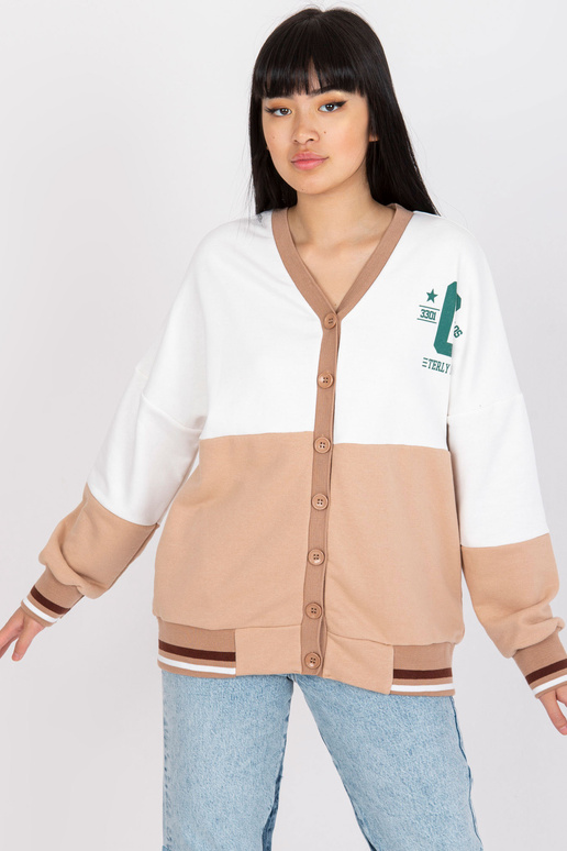 Valge kaameliga dressipluus ilma...