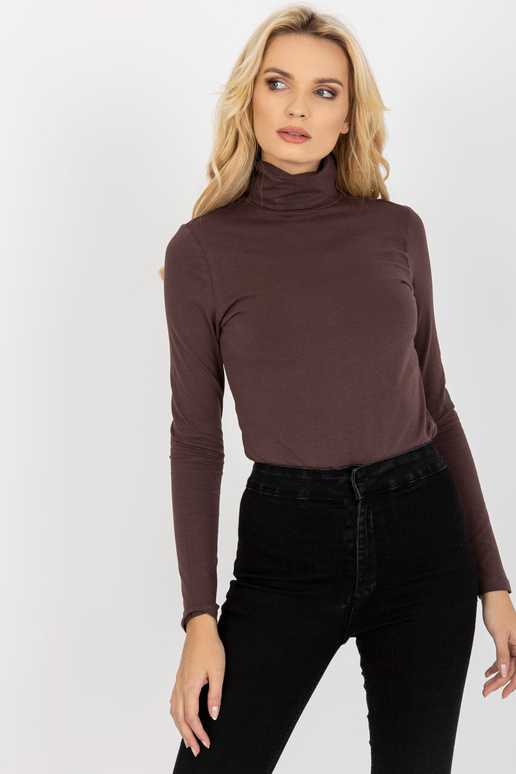 Tumepruun kaelusega pluus SUBLEVEL...