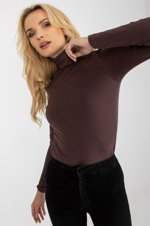 Tumepruun kaelusega pluus SUBLEVEL...