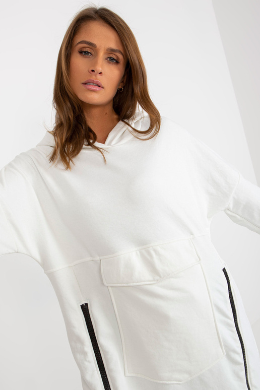 Ecru langes Oversize-sviitriga Kapuze...