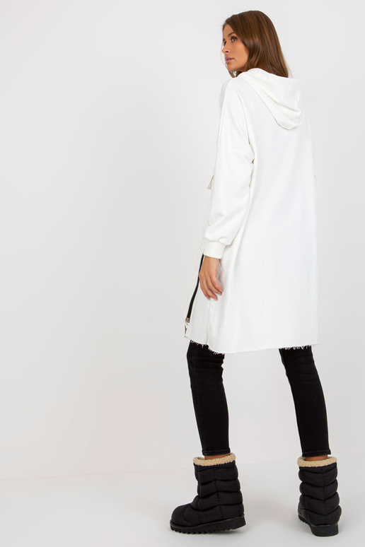 Ecru langes Oversize-sviitriga Kapuze...