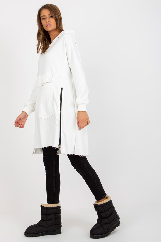 Ecru langes Oversize-sviitriga Kapuze...