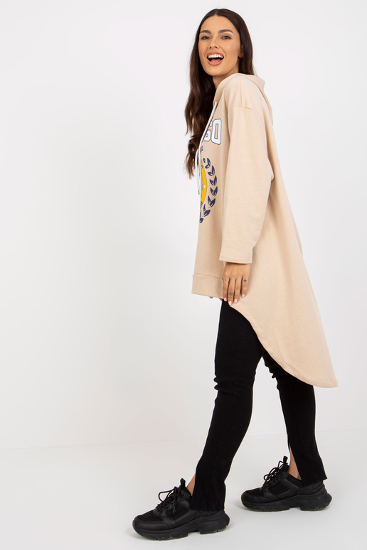 Hellbeiger Damen kapuuts Länger...