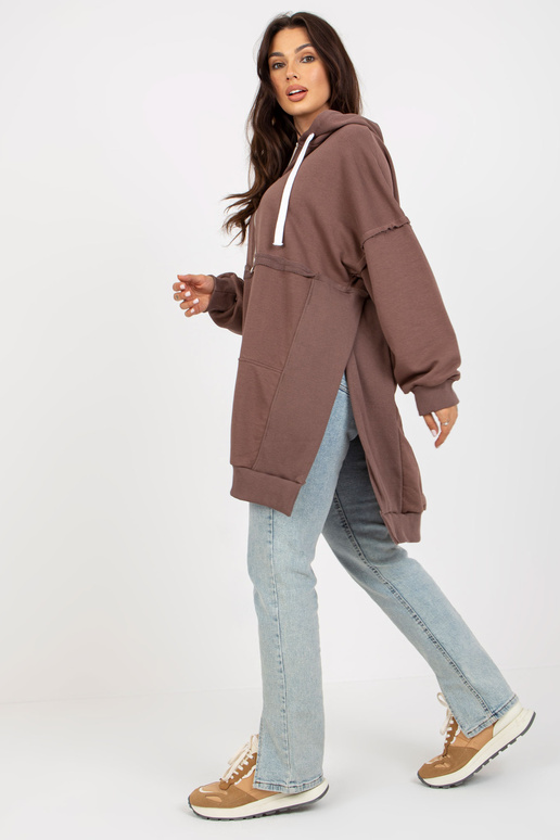 Braunes Oversize-Long-Sviitriga...