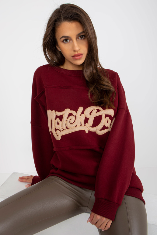 Burgunderfarbenes Sweatshirt ohne...