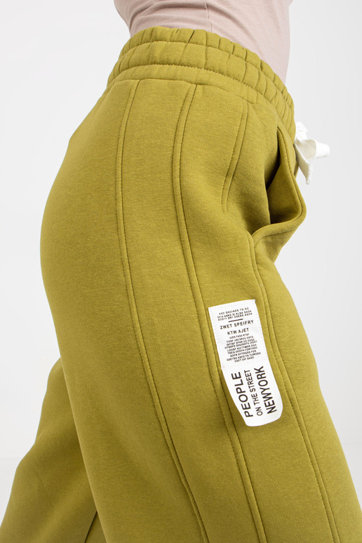 Olivgrüne, lockere Jogginghose mit...