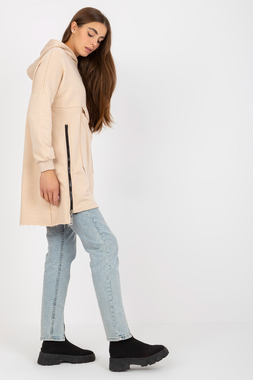 Beež pikk põhi kapuuts