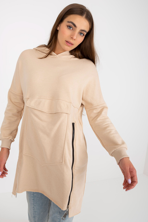 Beež pikk põhi kapuuts