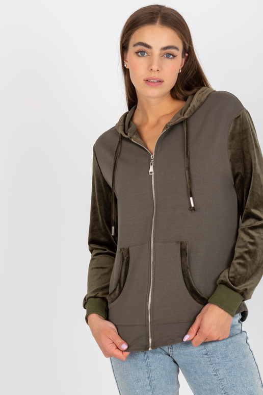 Khakivärvi puuvillane dressipluus...