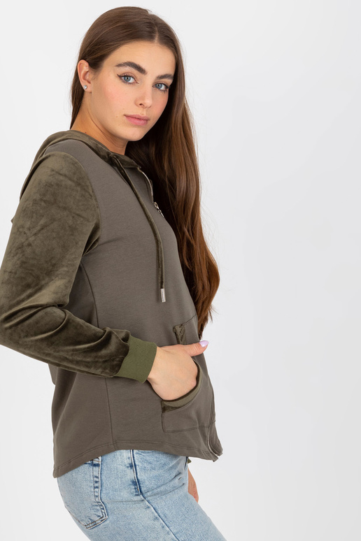 Khakivärvi puuvillane dressipluus...