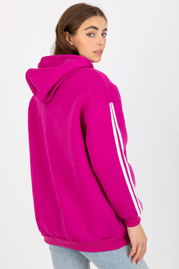 Fuksiapuuvillane kapuuts