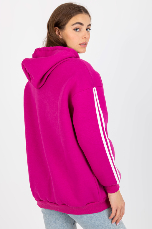 Fuksiapuuvillane kapuuts