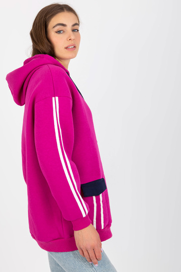 Fuksiapuuvillane kapuuts 2