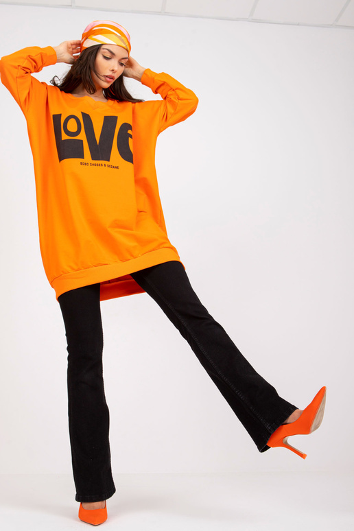 Oranži-must dressiga tunka trükiga