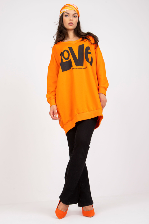 Oranži-must dressiga tunka trükiga