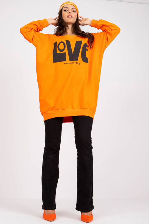 Oranži-must dressiga tunka trükiga