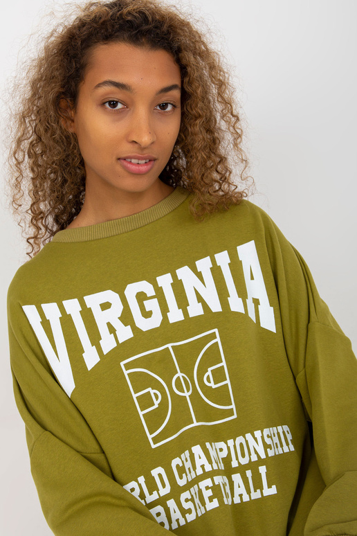 Olive oversize trükiga dressipluus