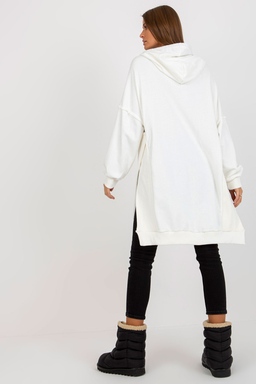 Ecru langes Oversize-Sviitriga Kapuze...