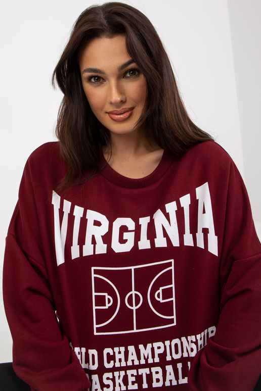 Lockeres dressipluus Burgunderrot mit...