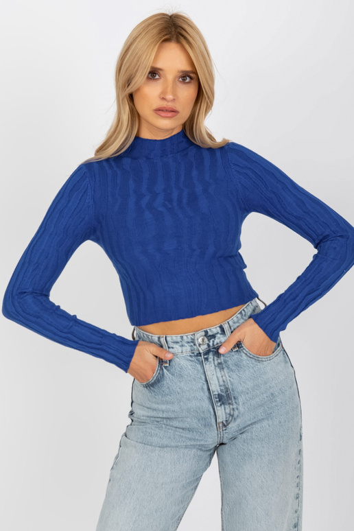 Koobaltist lühike püstkraega kampsun