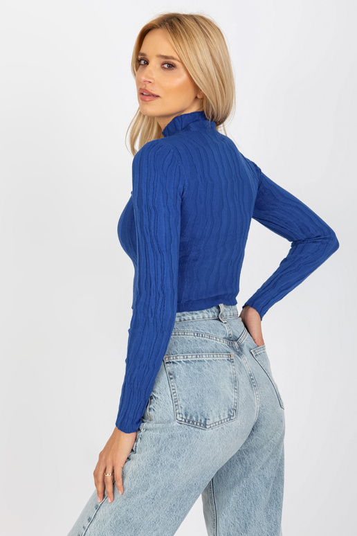 Koobaltist lühike püstkraega kampsun