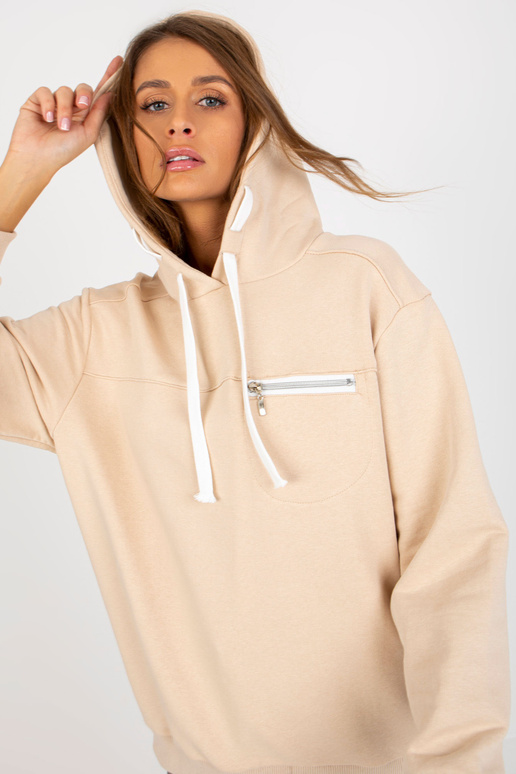 Hellbeiges dressipluus Kapuze ja...