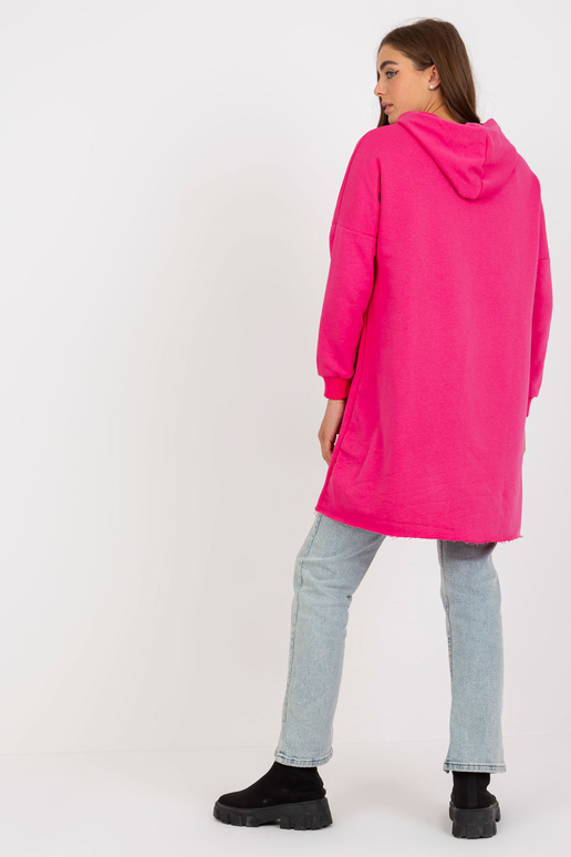 Fluo roosa puuvillane pikk dressipluus